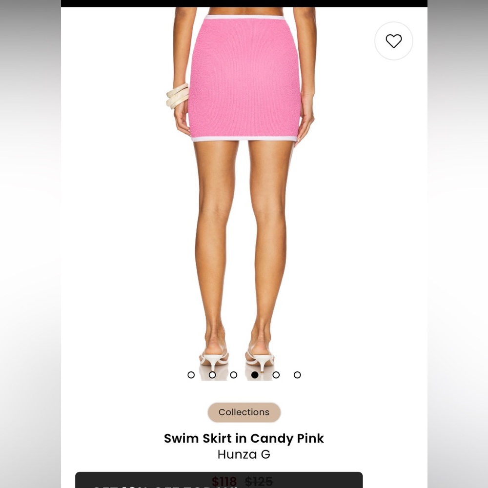 Hunza G Crinkle Swimskirt Bikini Bottom